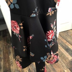 Black floral dress